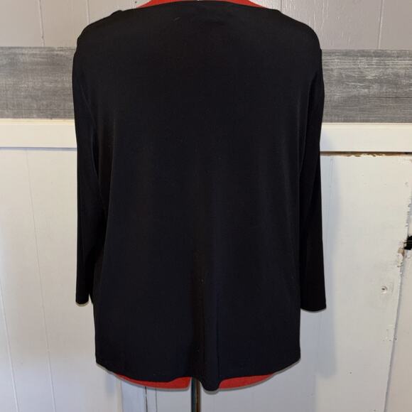 Calvin Klein Plus Size 2X Women’s Stretch Work Wear Black Knit Tunic - Picture 2 of 6